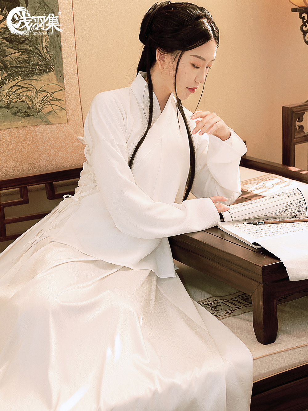 浅羽集万物归汉服内搭中衣中男女交领打底衬裙汉服