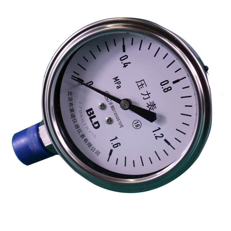 北京布莱迪不锈钢高精度压力表y98径向油压水压气压压力表