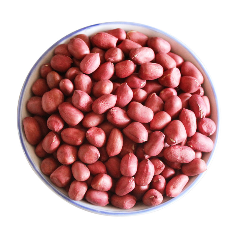 花生米花生新货红皮小粒四粒红花红衣米仁2斤花生
