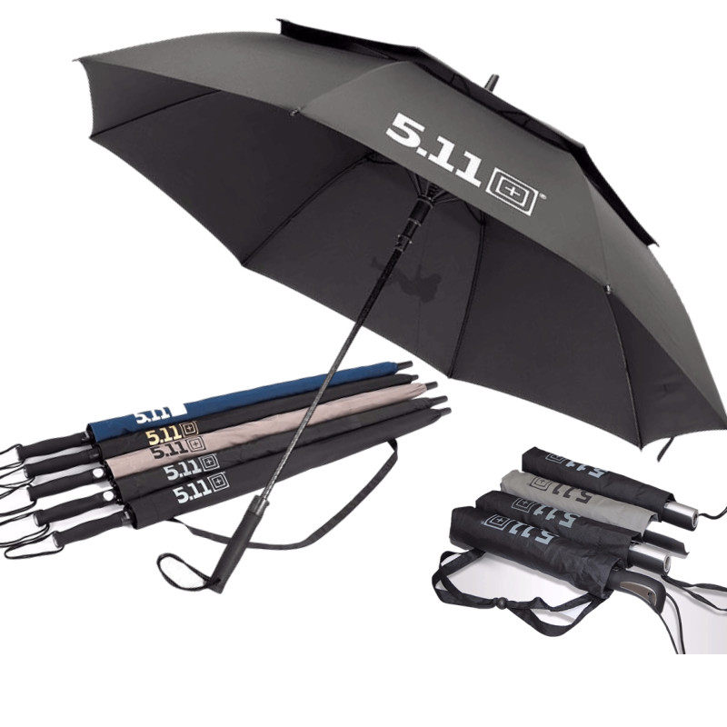 511直柄超大雨伞5.11折叠全自动女男长杆抗风晴雨伞定制三人雨s伞