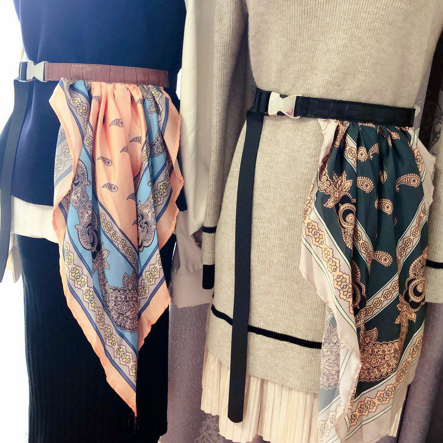 时尚丝巾垂带女式毛衣连衣裙装饰皮带超长绑带腰带