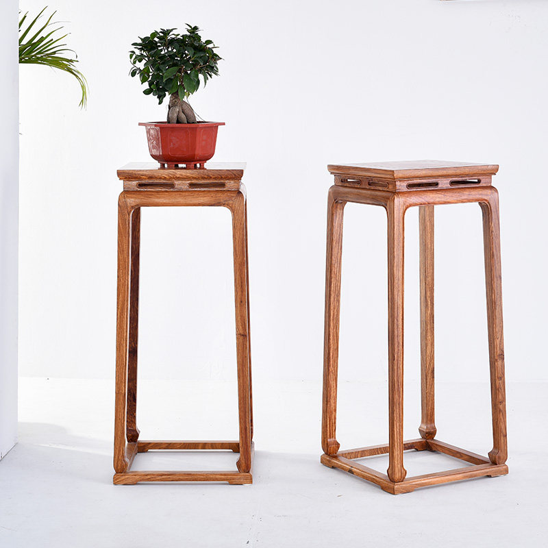 红木家具中式客厅盆架花盆实木花梨新中式置物架紫檀花架