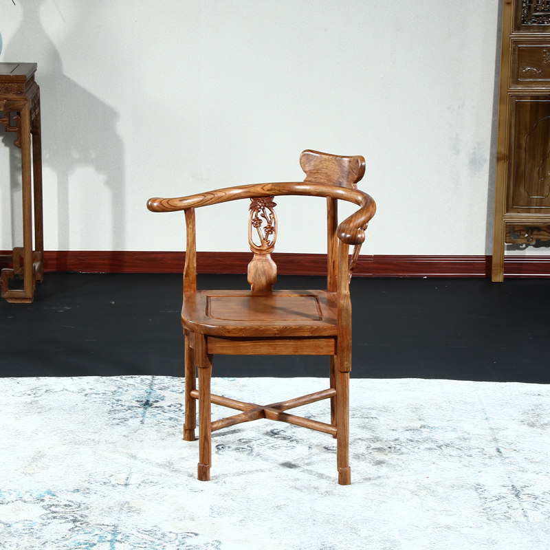 青龙韵仿古红木家具花梨中式实木三角明清背椅休闲其它椅子