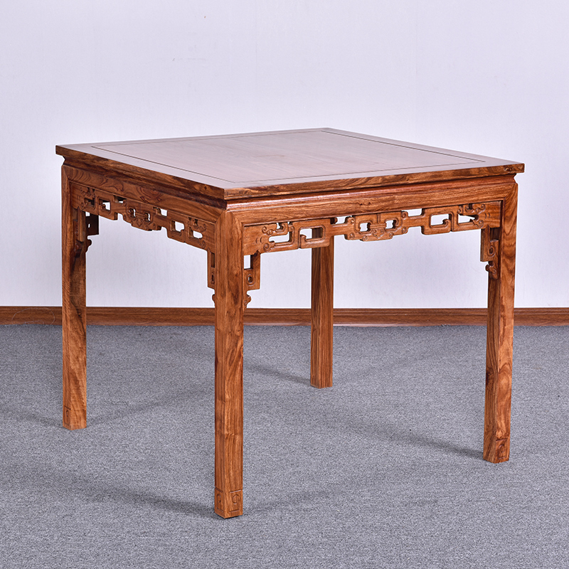 八仙桌红木家具花梨中式实木方桌餐厅仿古雕花方餐桌餐桌