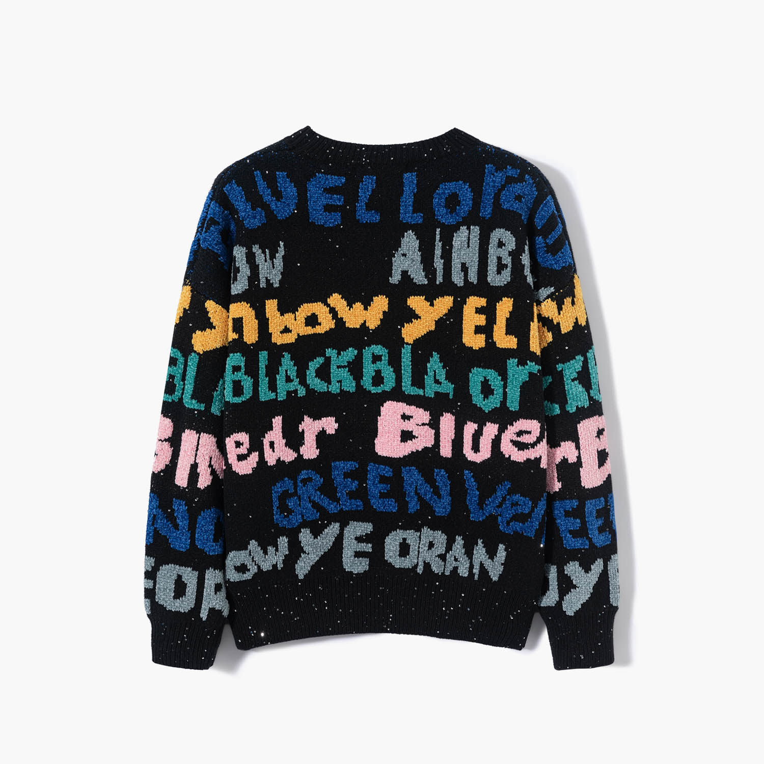 爱居秋冬宽松时尚字母印花针织衫毛衣毛针织衫