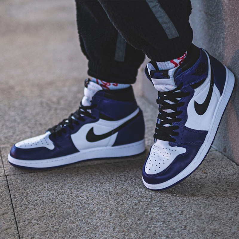 airjordanaj1白紫脚趾紫葡萄男女女篮球鞋555088575441500篮球鞋