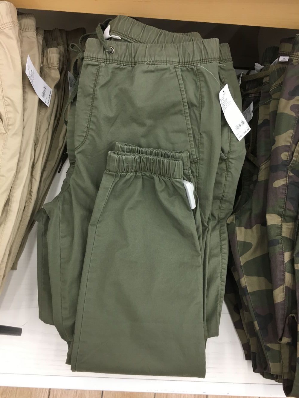 Gap男装 松紧腰微弹休闲束脚裤 春秋工装裤子男士收口长裤357801