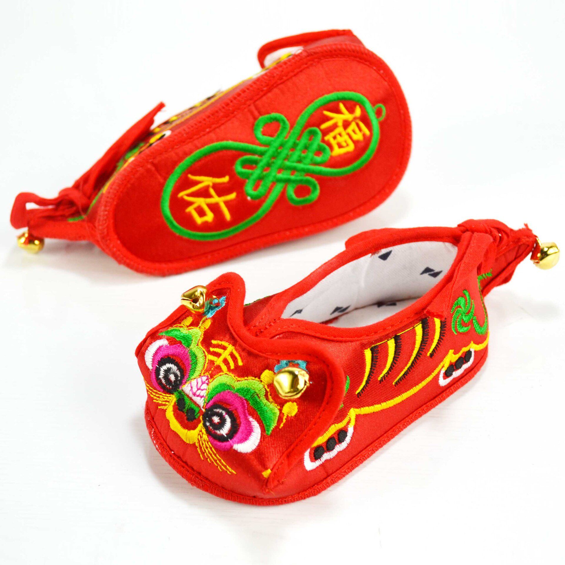 虎头鞋宝宝百天周周岁软底婴儿布鞋手工纯棉儿童汉服鞋