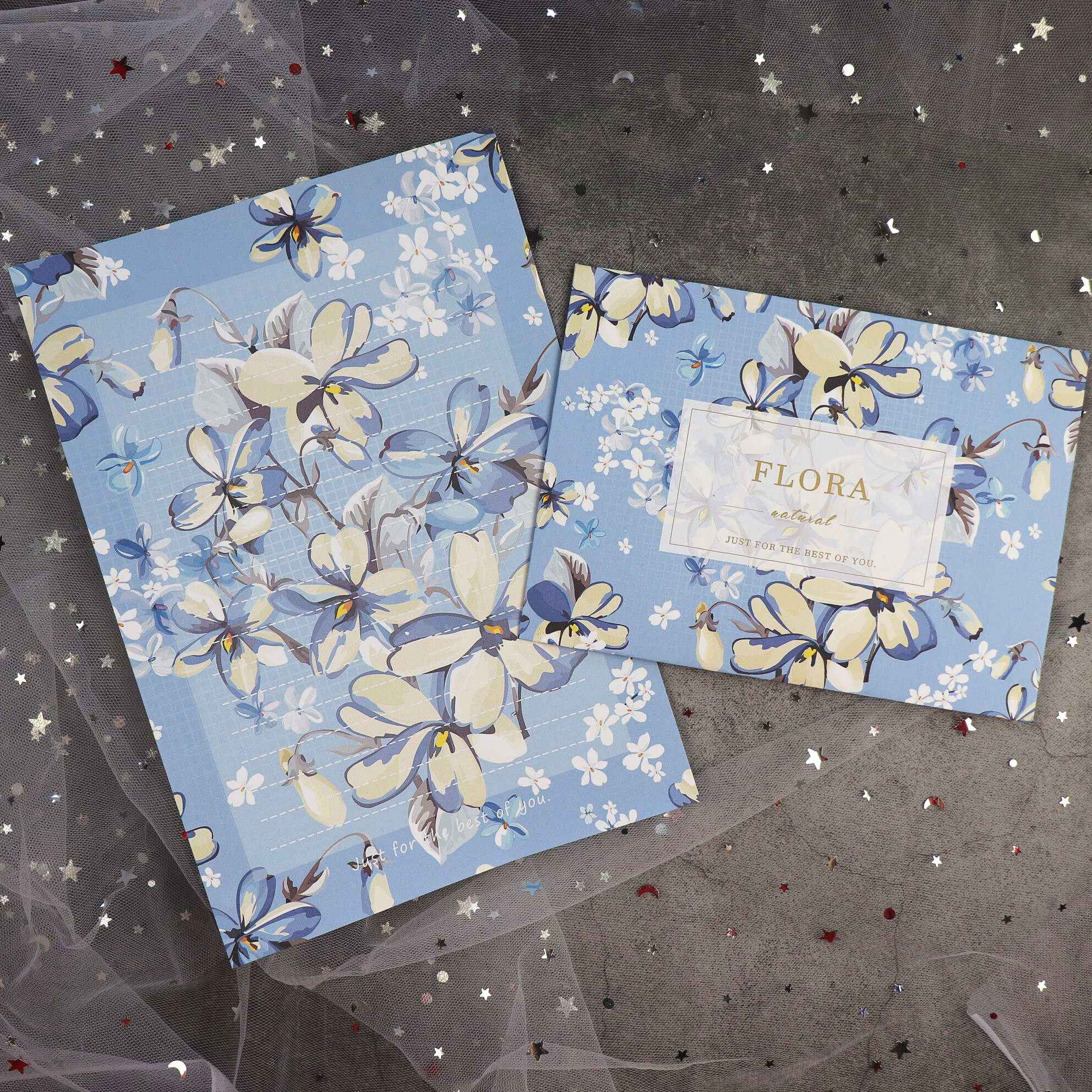 淡雅花边信纸ins清新新文艺信封高档情人节表白信纸