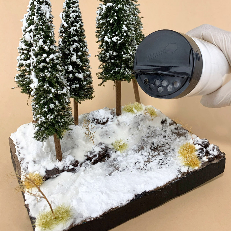 造雪雪粉雪地情景微缩diy模型沙盘高达兵人模型制作工具