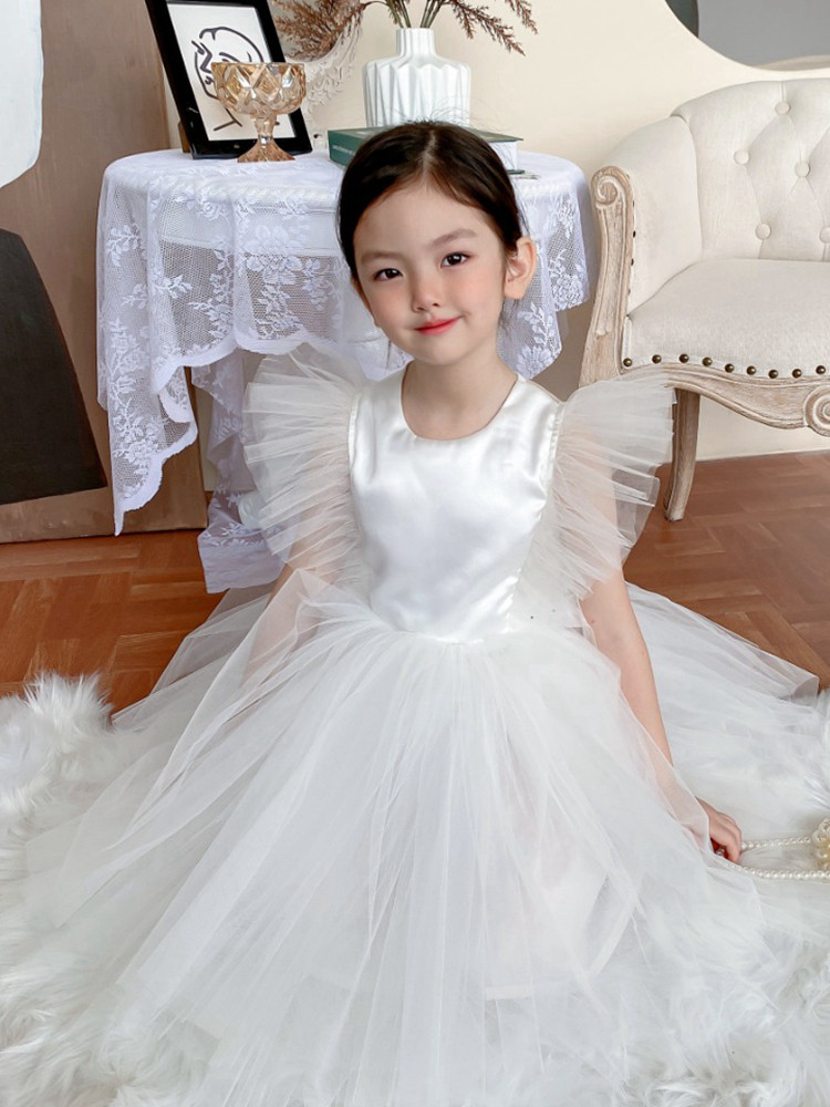 2021新款女童公主裙超高端儿童婚纱气质礼服蕾丝连衣裙