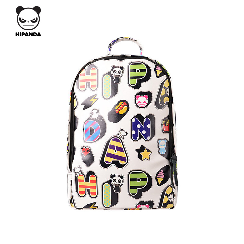 hipanda你好熊猫设计潮牌男女女同满印双肩包其他配件