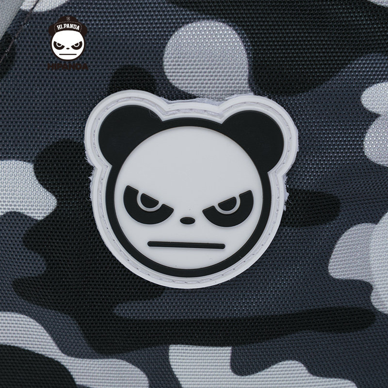 hipanda你好熊猫设计潮牌国潮运动休闲迷彩双肩包其他配件