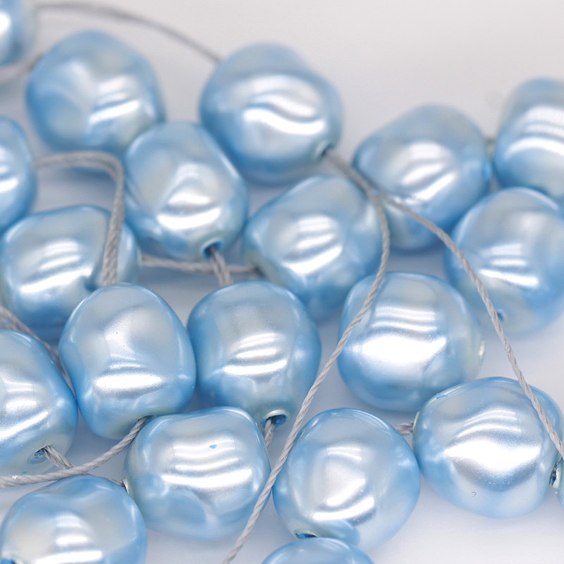 奥地利饰品diy珍珠扁形方扁形异形全孔蓝色水晶5840-302其他diy饰品