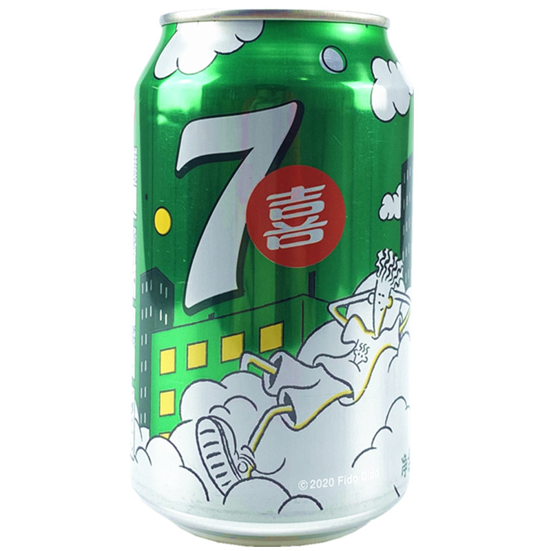 百事可乐美年达葡萄苹果七喜碳酸饮料易拉罐汽水儿童碳酸饮料