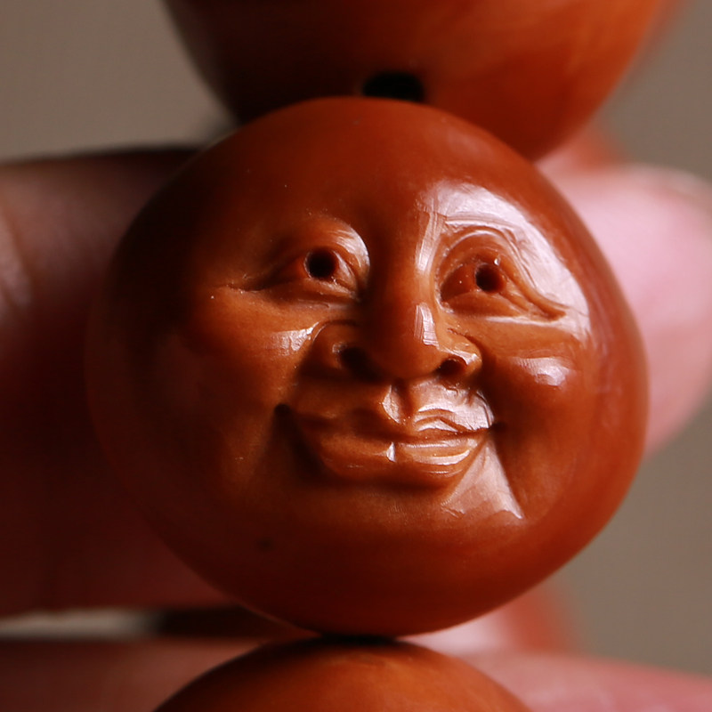 橄榄核手串佛珠手链于彬手工胡核雕人生百态铁核手串