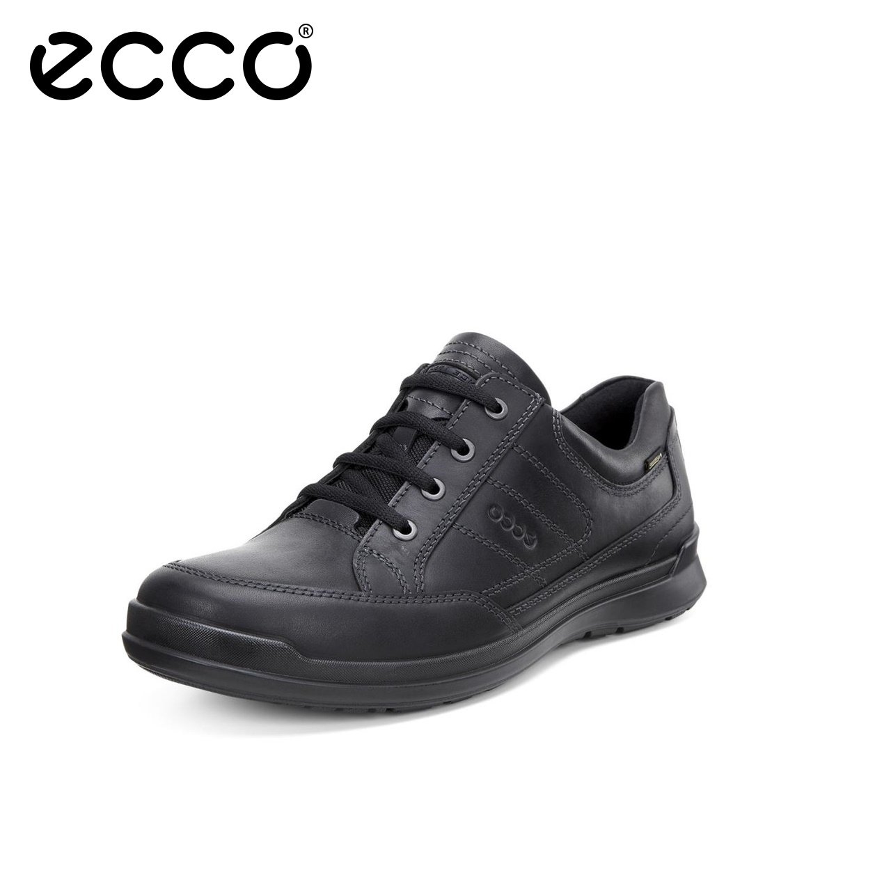 ecco爱步真皮休闲鞋鞋子男潮系带低帮皮鞋男士