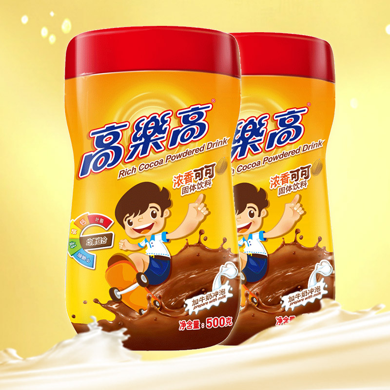高乐高可可粉固体饮料coco粉热巧克力粉营养早餐冲饮品500g*2罐