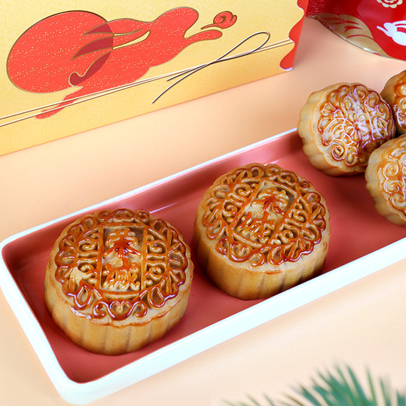 荣诚月饼礼盒装中秋礼品广式传统蛋黄莲蓉月饼散装新鲜月饼送礼 - 荣