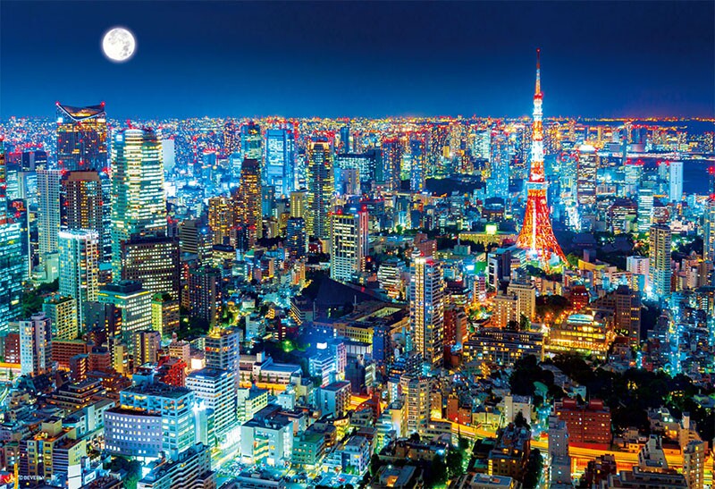 现货日本beverly1000片m81607迷你进口拼图东京夜景拼图