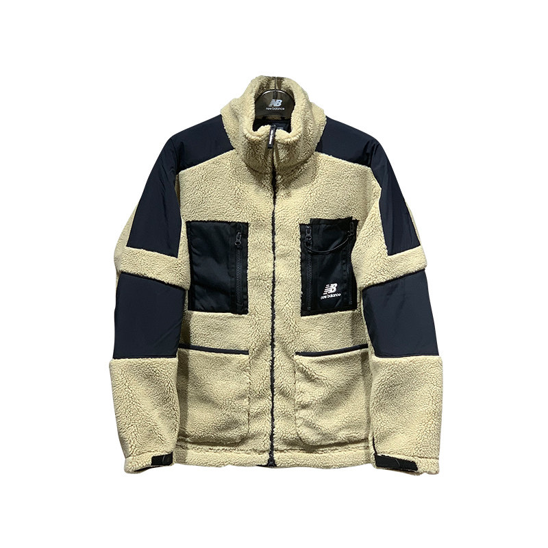 newbalancenb男女立领保暖外套时尚摇粒绒棉服运动茄克