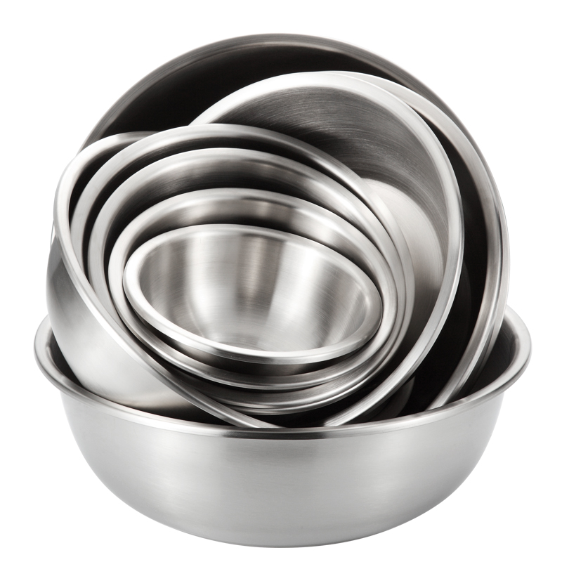 不锈钢加厚圆形洗菜盆汤厨房用打蛋烘焙加深盆子盆