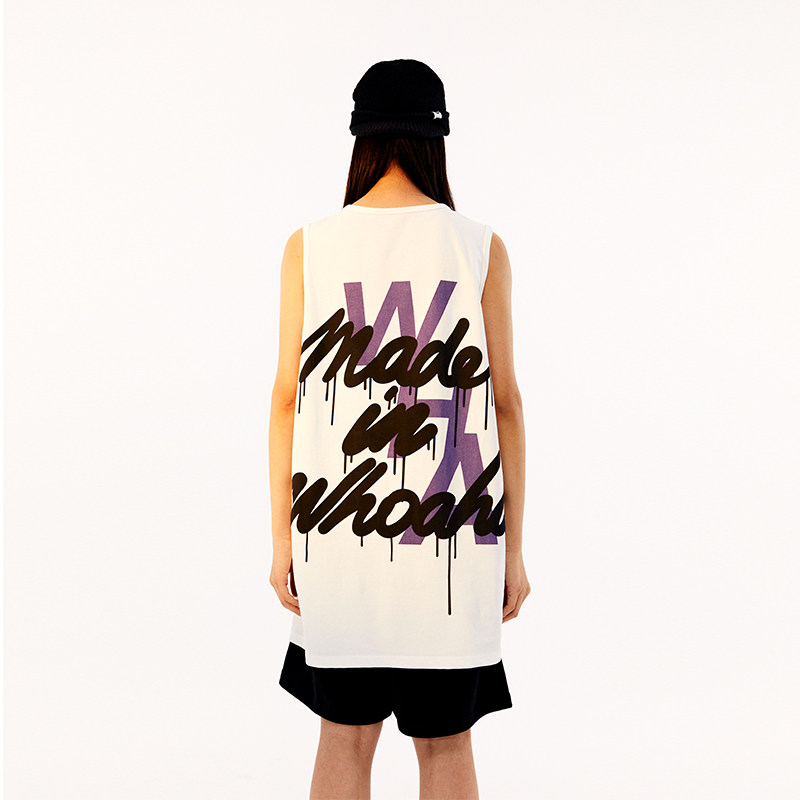 whoaha22ss潮牌原创madein流漆涂鸦背心美式背心