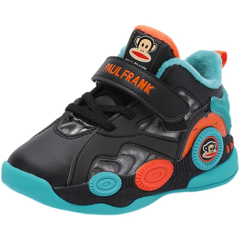 大嘴猴童鞋男童运动鞋2021新款冬季小童二棉鞋男孩加绒儿童篮球鞋