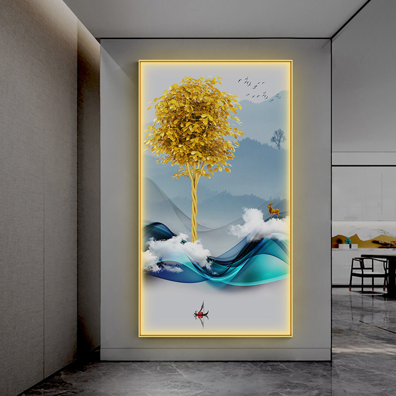 入户玄关装饰画走廊过道墙画壁画竖版挂画现代简约现代装饰画