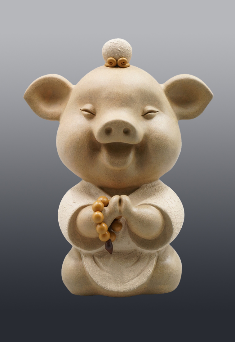 中国人物雕塑泥塑泥人博山作品瓷塑先生陶瓷泥人