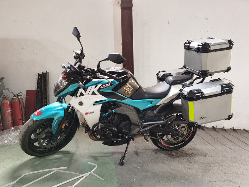 适用于春风nk400铝合金三箱650nk边箱尾后备快拆箱改装摩托车尾箱