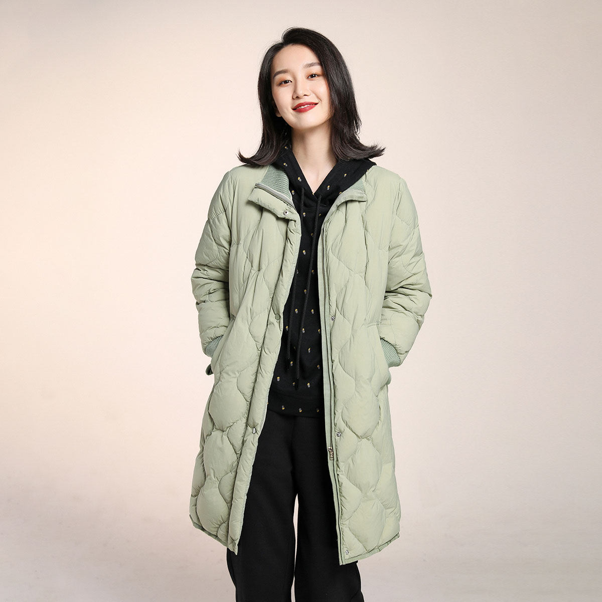 蒲牌羽绒服女中中长2020年新款冬季加厚保暖设计羽绒服