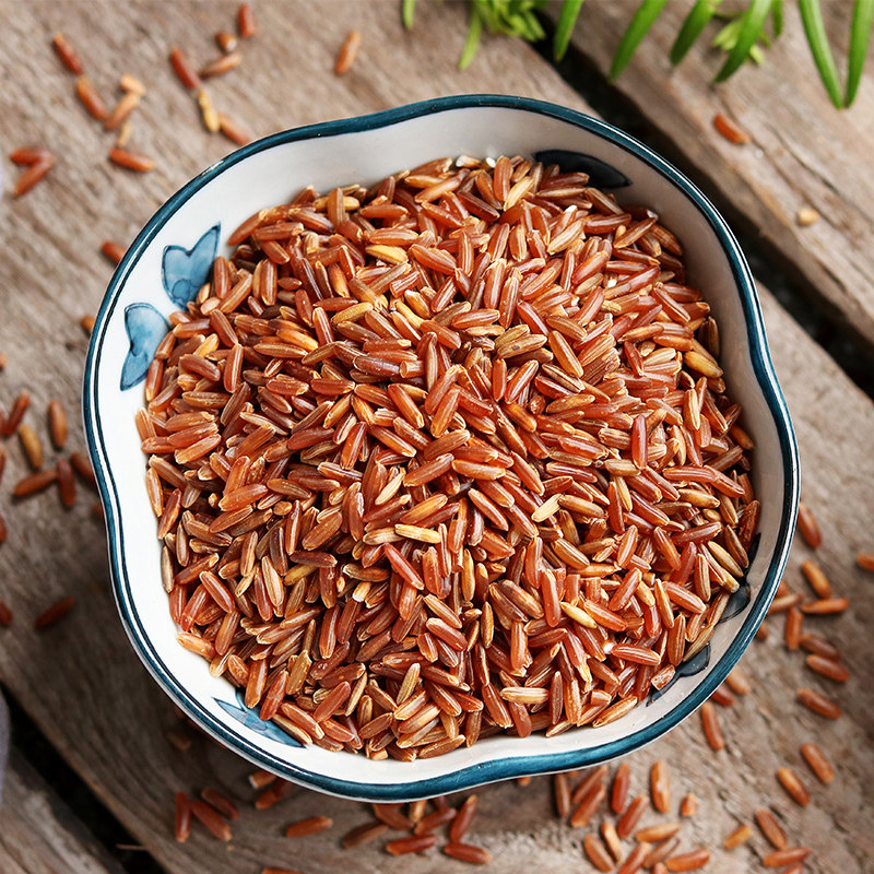 五谷杂粮吃 红米 农家自产新米 红米500克 2袋 红粳米红血稻糙米 - 痕