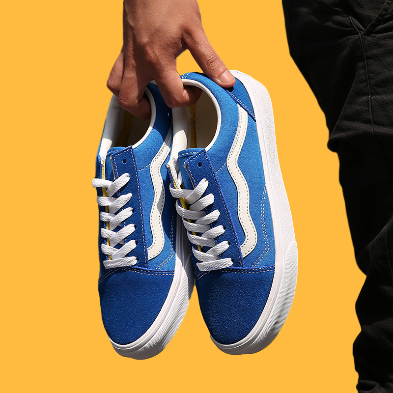 wansi万斯鞋男浅蓝色低帮帆布布鞋style36鼠年限定帆布鞋