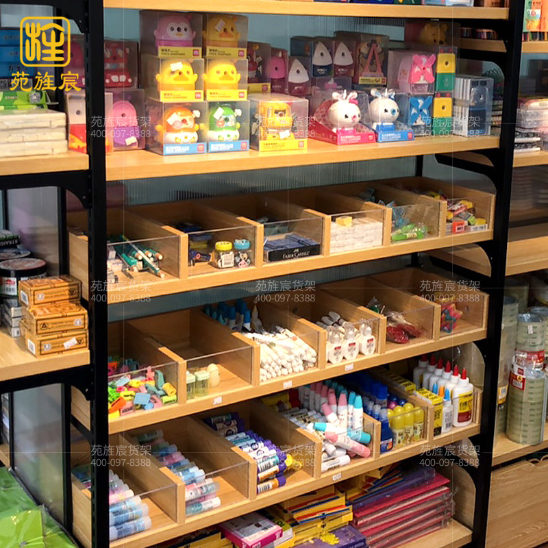 名创款优品货架收纳木格子饰品店木质手机配件展示柜木叩暾故炯