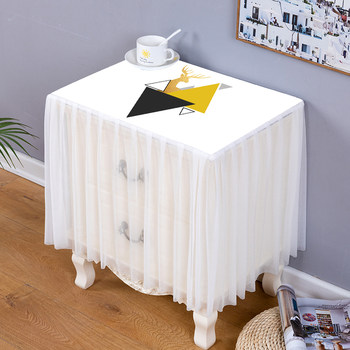 Universal cover square towel thickened lace bedroom bedside table cover dustproof ຜ້າສີ່ຫຼ່ຽມສີ່ຫຼ່ຽມສີ່ຫຼ່ຽມສີ່ຫຼ່ຽມສີ່ຫຼ່ຽມຂອງໂຕະກາເຟ