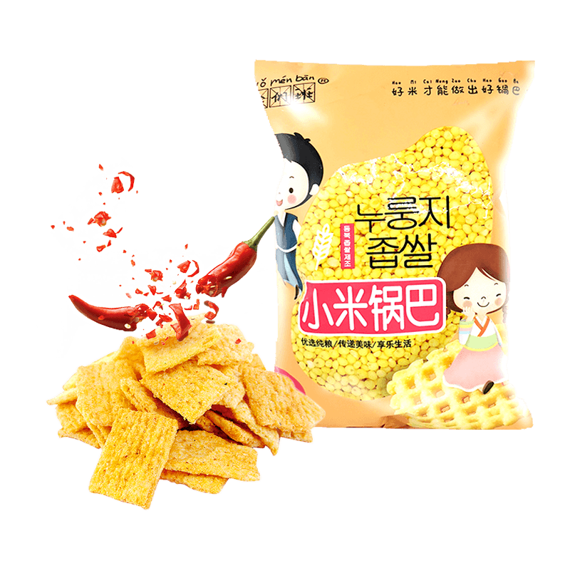 临期特惠 我们班 小米锅巴82g麻辣味烧烤味膨化食品