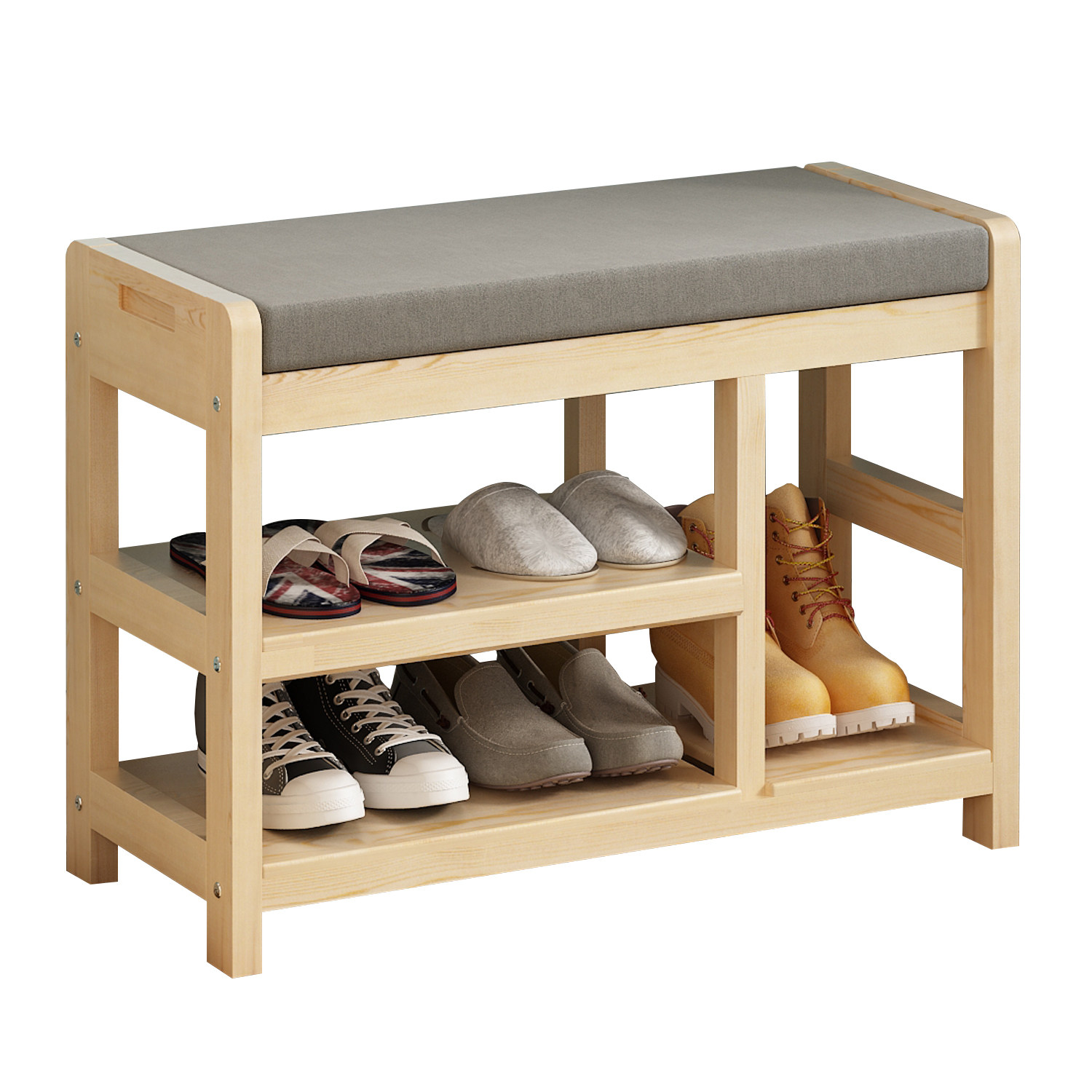 实木进门门口换鞋鞋柜创意多功能鞋架储物家用换鞋凳