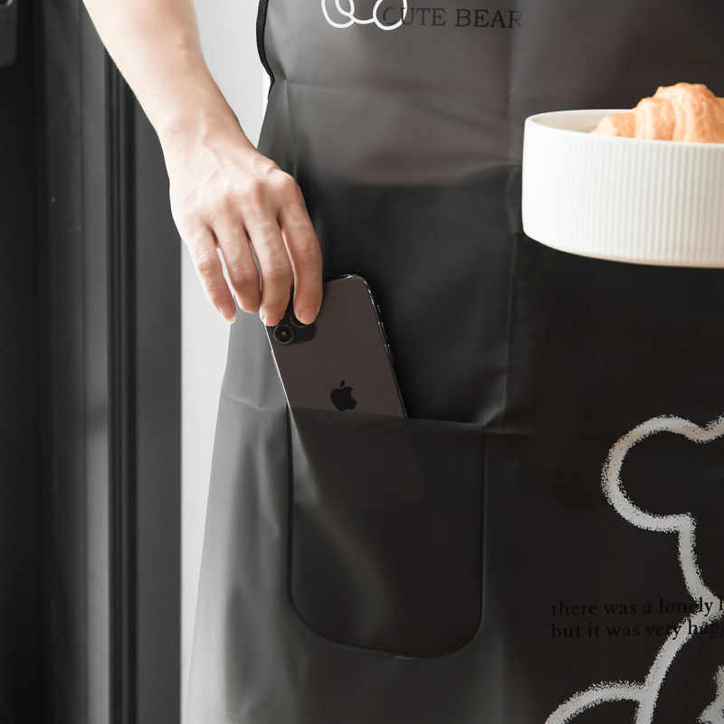 日式围裙家用厨房女男可爱防水防油家务围腰围裙