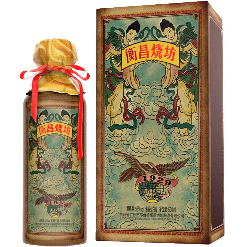 白酒酒类衡昌烧坊1929香型500ml贵州粮食国产白酒