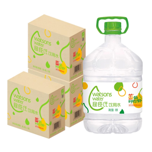 屈臣氏饮用水蒸馏8L*6桶整箱装家庭桶装敷脸护肤泡茶泡奶非矿泉水