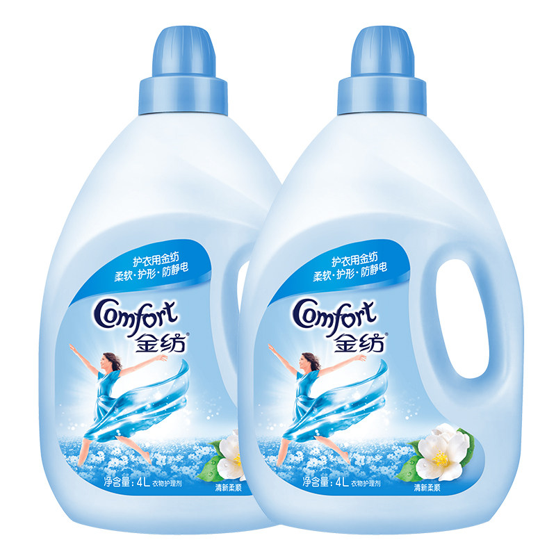 2衣服除皱 金纺衣物护理剂柔顺剂洗衣液伴侣防静电清新柔顺香氛4l