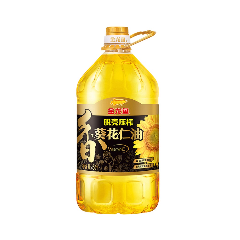 压榨金龙鱼葵花仁油5l葵花籽家用桶装剥壳去皮葵花籽油