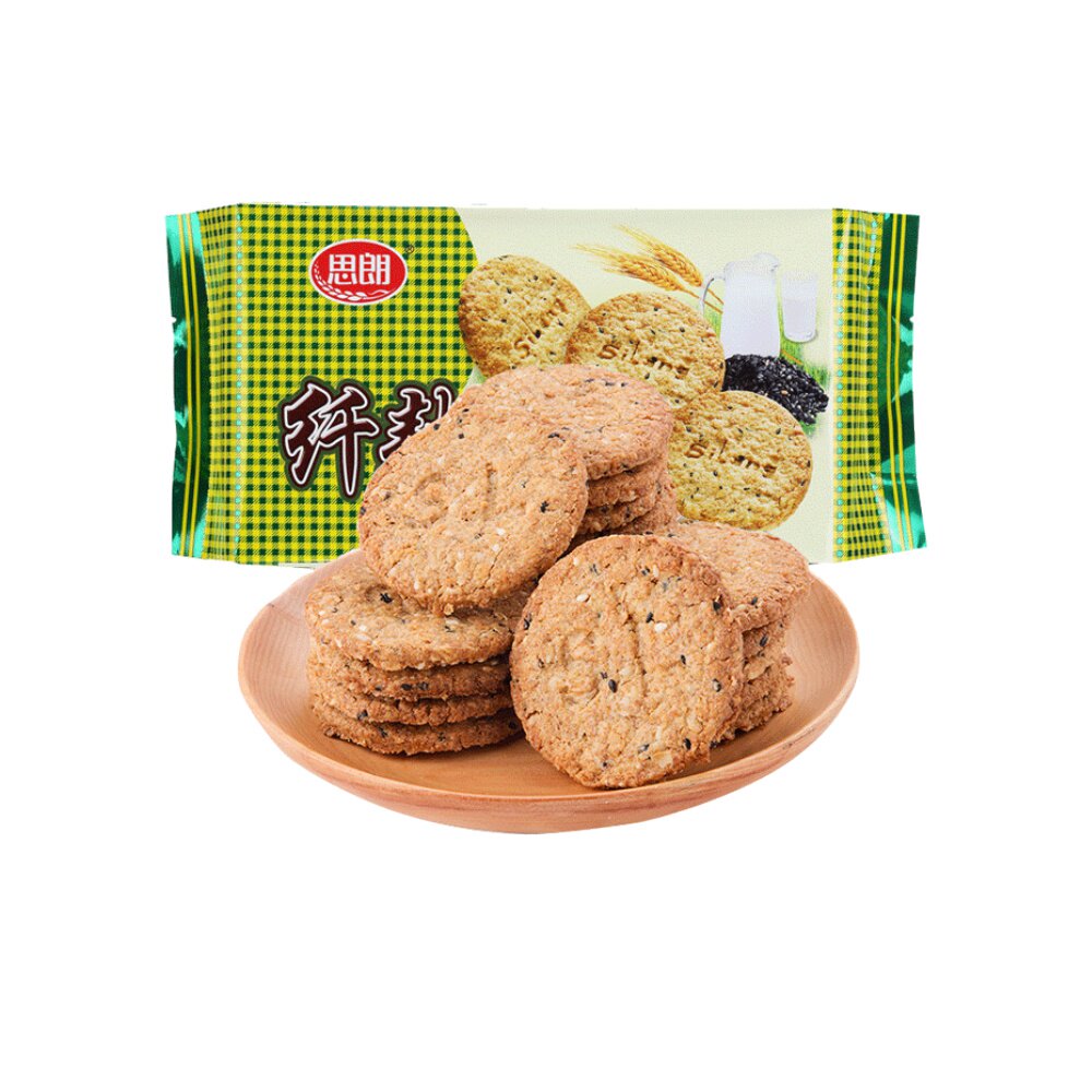 饼干消化思朗纤麸粗粮芝麻456g休闲酥性饼干