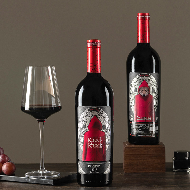 热销奥兰小红帽珍藏红葡萄酒750ml原瓶进口红酒婚宴干红静态葡萄酒