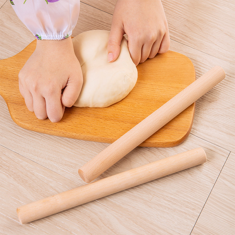 竹木本记实木小擀面杖赶饺子皮神器压面棍无漆无蜡家用烘焙工具