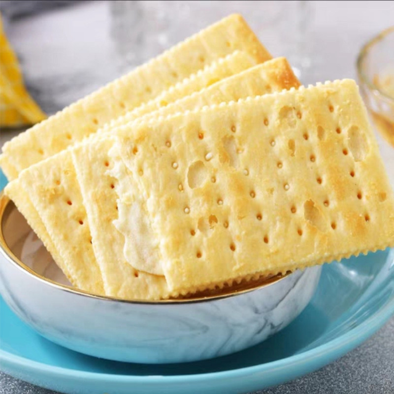 进口新苗向日葵乳酪芝士夹心苏打饼干270g2包发酵饼干