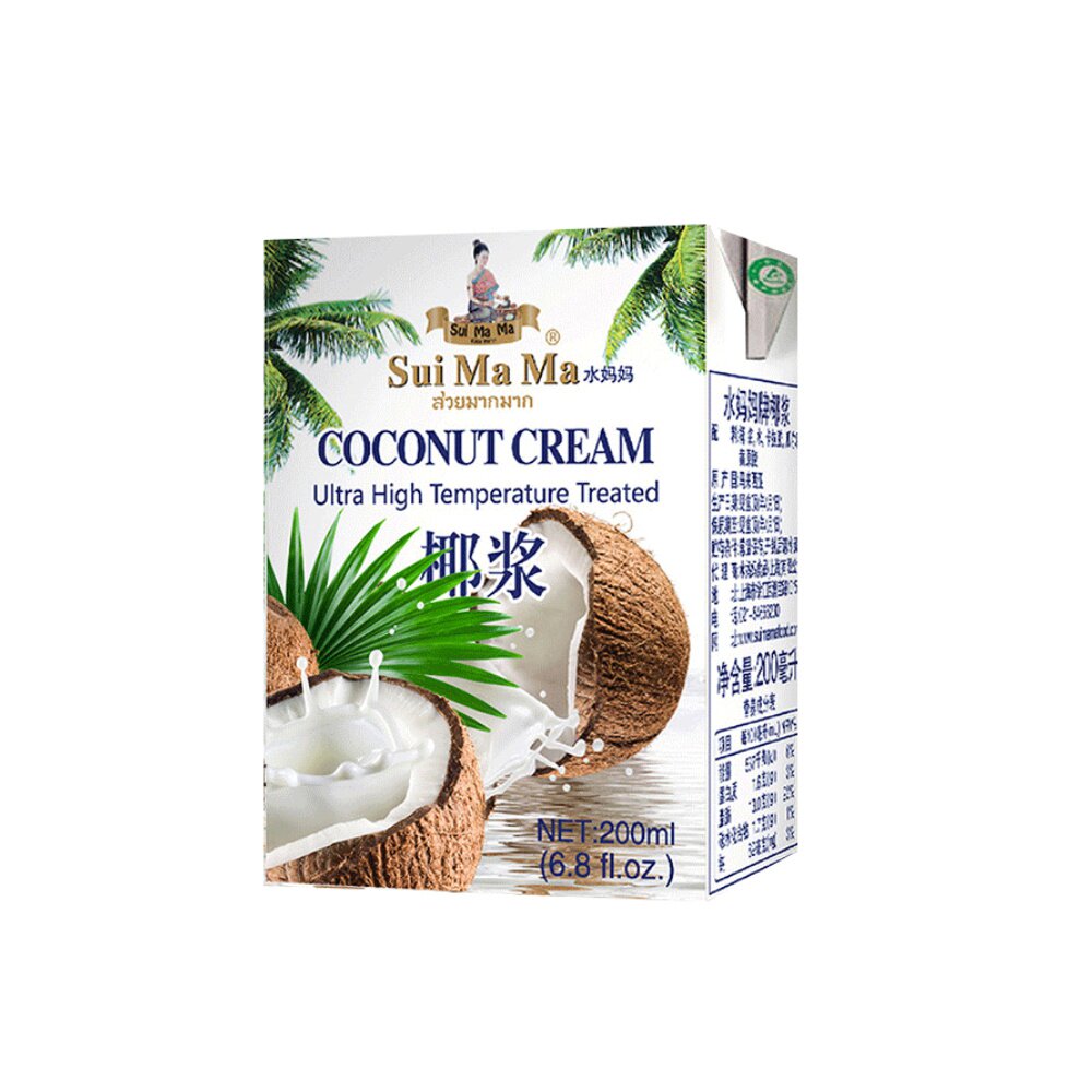 【进口】水妈妈椰浆200ml椰汁椰子汁西米露甜品原料咖喱冬阴功