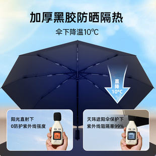 天玮伞业双龙骨加固加大防风自动伞防晒防紫外线晴雨两用女雨伞男