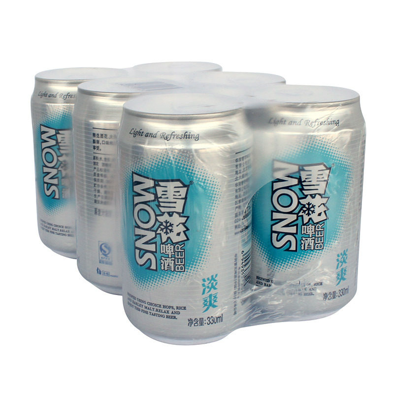 雪花啤酒淡爽330ml6罐六连优惠啤酒